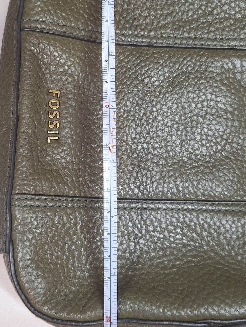 Authentic Fossil Gemma Pebbled Leather Crossbody Bag – Olive Green - Picture 16 of 16